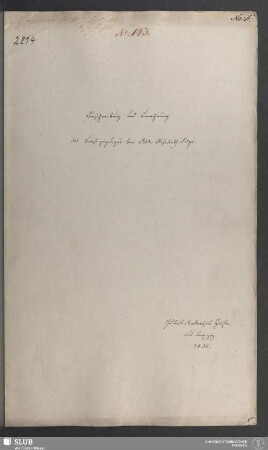 Beschreibung und Berechnung des Kunstgezeuges bei Alte Elisabeth Fdgr. - 18.7507 4.