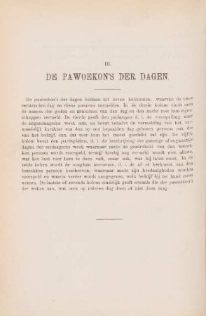 De pawoekon's der dagen