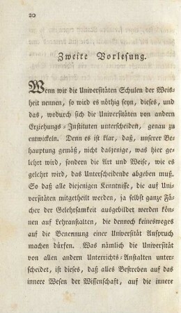 Zweite Vorlesung