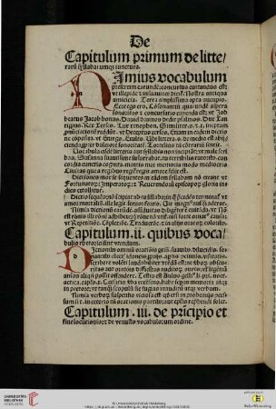 Capitulum primum