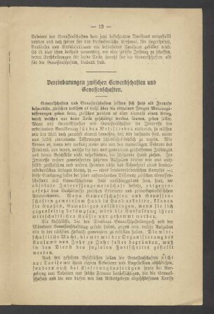 Vereinbarungen zwischen Gewerkschaften und Genossenschaften