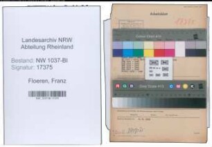 Entnazifizierung Franz Floeren , geb. 11.04.1913 (Bahnsekretaer)