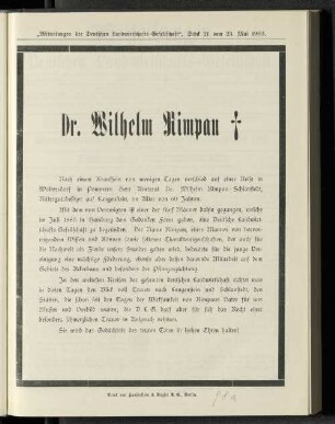 Dr. Wilhelm Rimpau