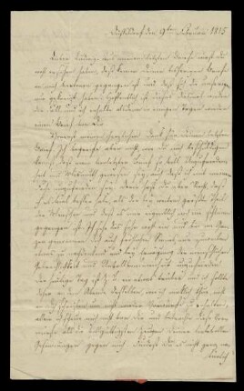 Brief von Franz Engelhard an Ludwig Emil Grimm