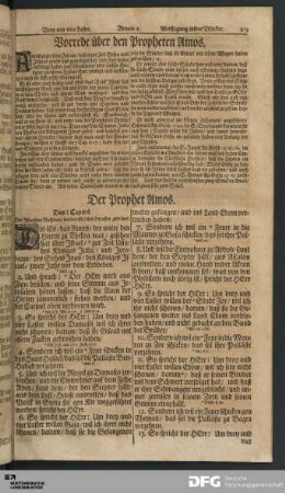 Der Prophet Amos.