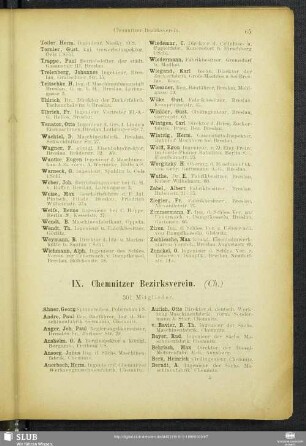 IX. Chemnitzer Bezirksverein.