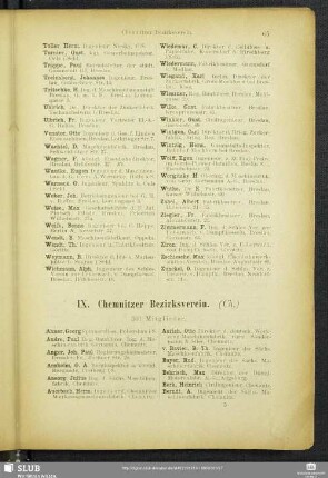 IX. Chemnitzer Bezirksverein.