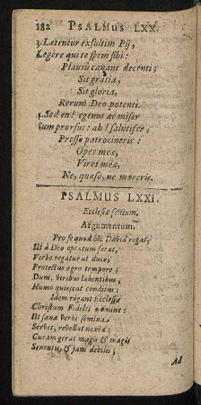 Psalmus LXXI. - LXXX.