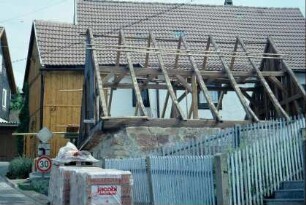 Kellerhaus Ecke Beckergasse wird gerade saniert