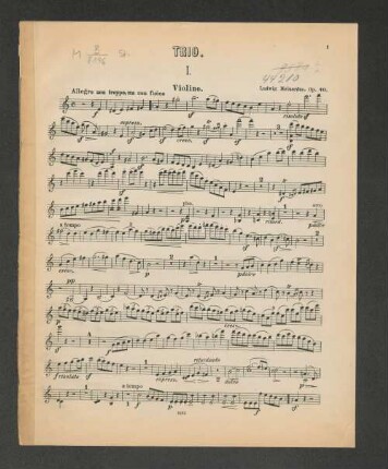 Trio. Violino. [I-III.]
