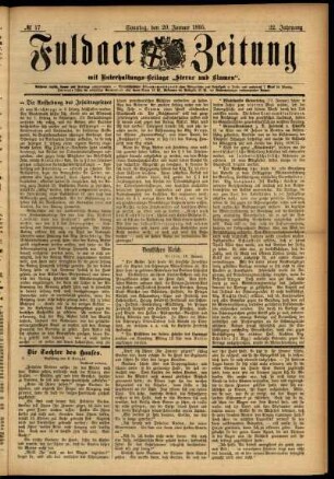 Ausgabe vom Sonntag, den 20. Januar 1895.