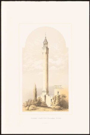 Chimney shaft for suburban works: Perspektivische Ansicht (aus: Designs for Tall Chimney Shafts, 1858)