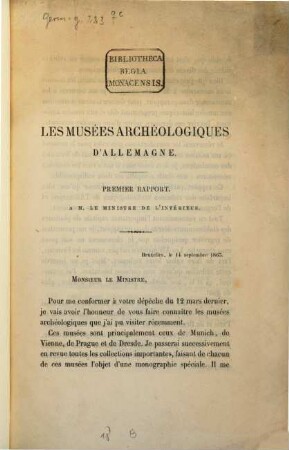 Les Musées archéologiques d'Allemagne, 1