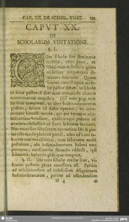 Caput XX. De Scholarum Visitatione