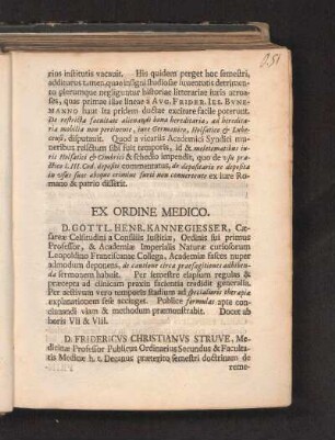 Ex Ordine Medico.