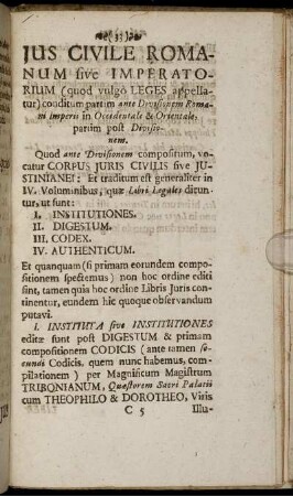 Ius Civile Romanum sive Imperatorium ...