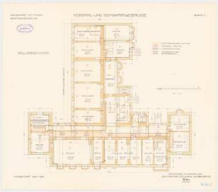 Hörsaal- und Seminargebäude der Universität Göttingen: Grundriss Keller 1:100