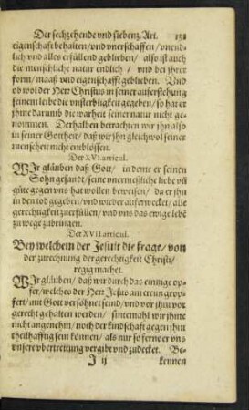 Der XVII. articul.