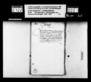 Steuerbeschreibungen und Steuerregister im Amt Wasseralfingen