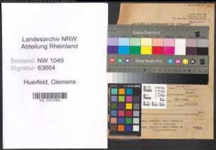 Entnazifizierung Clemens Huerfeld , geb. 21.07.1890 (Postbeamter)