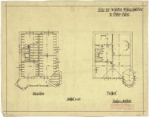 Billing, Hermann; Baden-Baden, Beuttenmüllerstr. 7 (früher 5); Haus Billing und Mallebrein - Grundriss OG; Grundriss DG
