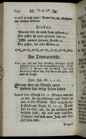 Am Trinitatisfeste.