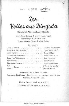 Der Vetter aus Dingsda