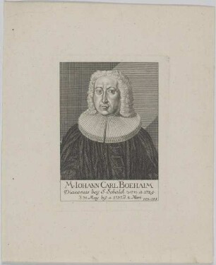 Bildnis des Iohann Carl Boehaim
