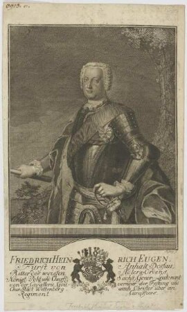 Bildnis des Friedrich Heinrich Eugen, Fürst von Anhalt-Dessau