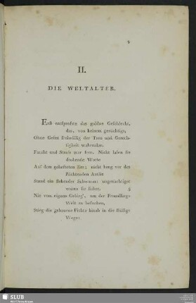 II. Die Weltalter