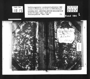 Lager- und Gültbuch über das Amt Ingelfingen, renoviert durch Laurentius Schöll, Amtskeller zu Weikersheim: Crispenhofen und Hettenbach.