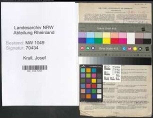 Entnazifizierung Josef Krall , geb. 11.07.1896 (Angestellter)