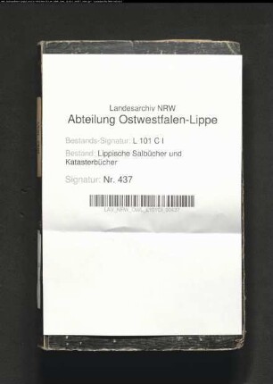 Meßbuch des Fleckens Alverdissen von 1845/47