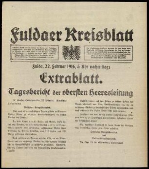 Ausgabe vom Dienstag, den 22. Februar 1916.
