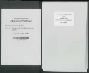 Allodifikation der königlichen eigenbehörigen Höfe im Minden-Ravensbergischen