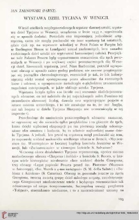 4: Wystawa dzieł Tycjana w Wenecji