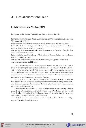 A. Das akademische Jahr