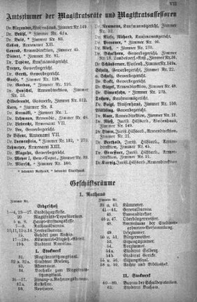 Amtszimmer der Magistratsräte und Magistratsassessoren