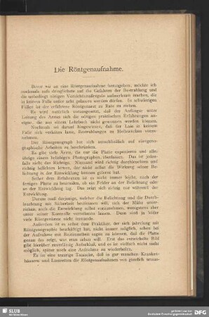 Die Röntgenaufnahme