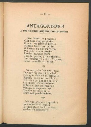 ¡Antagonismo! : A los colegas que me comprenden