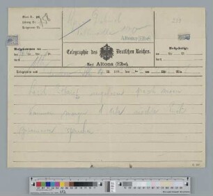 Telegramm an Richard Dehmel