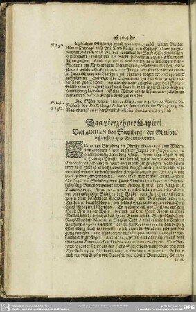 Das vierzehnte Capitel. Von Adrian von Steinberg, den Obristen, biß auff die itzige Stamm-Herren