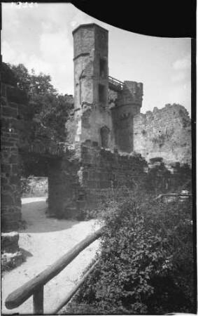 Dilsberg Burgruine- Oberburg (um 1540) Ansicht von Südosten