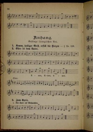 Anhang. Gesänge liturgischer Art 1. - 9.
