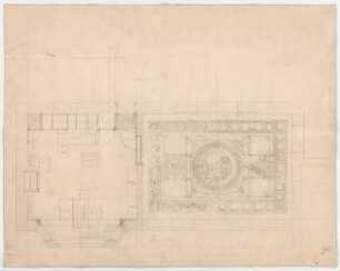Thiersch, Friedrich von; München, Romanstr. 13; Villa von Hösslin - Diele (Grundriss); Deckenabwicklung