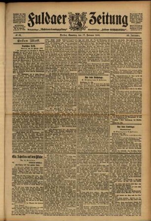Erste Ausgabe vom Samstag, den 17. Februar 1906.