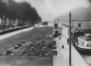 Baustelle der 2. Schleuse Guttenbach/Neckar