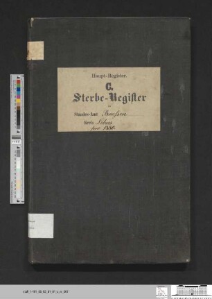 Sterberegister Booßen 1880