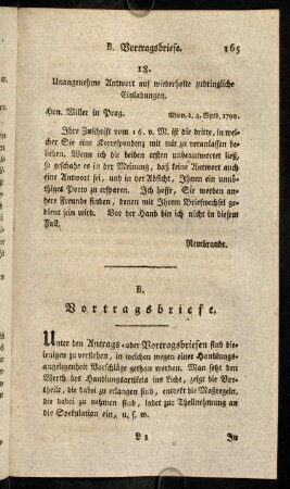165-183, B. Vortragsbriefe.