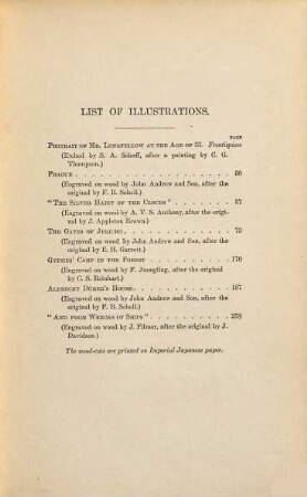 The works of Henry Wadsworth Longfellow : with bibliographical and critical notes and his life, with extracts from his journals and correspondence, 1. The poetical works ; 1 : Voices of the night u.a.